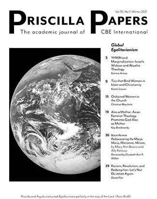 Cover of Priscilla Papers Winter 2021 Global Egalitarianism