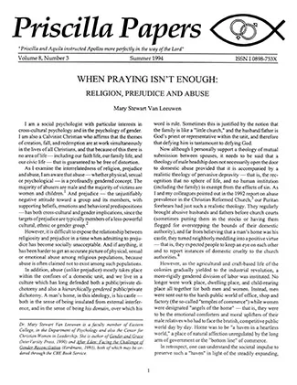 Priscilla Papers Summer 1994 Volume 8 Issue 3
