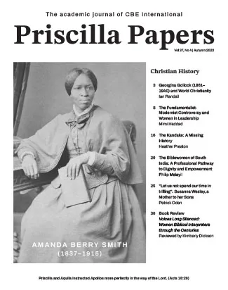 Autumn 2023 Issue of Priscilla Papers titled