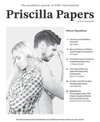 Cover of Spring 2024 issue of Priscilla Papers titled "Power Equations".