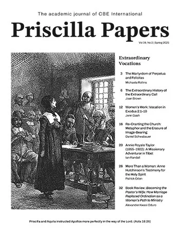 Cover of the Spring 2025 issue of Priscilla Papers.