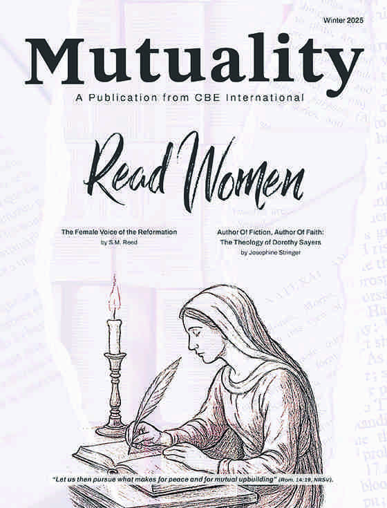 Cover of Winter 2024 issue of Mutuality, titled "Read Women".